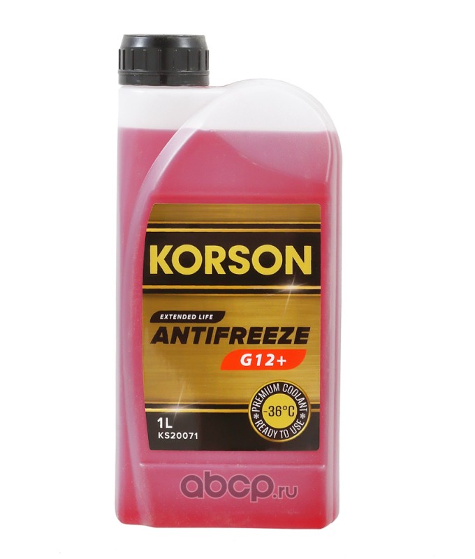 Антифриз KORSON G12+ (-36) красный 1л.